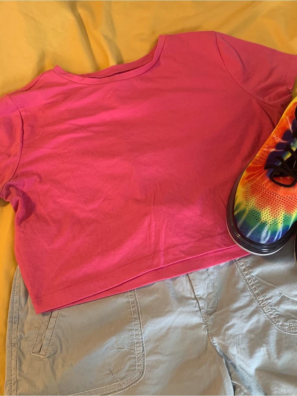 Wild Fable/Bozzolo Crop White/Multi Tee Bundle Sz L/XL